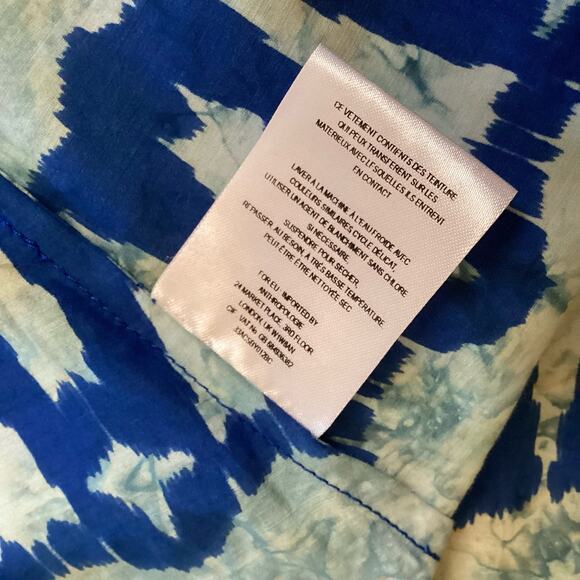 Anthropologie Andree DeLair Cordelia Strapless Batik Midi Dress XS - Picture 9 of 10